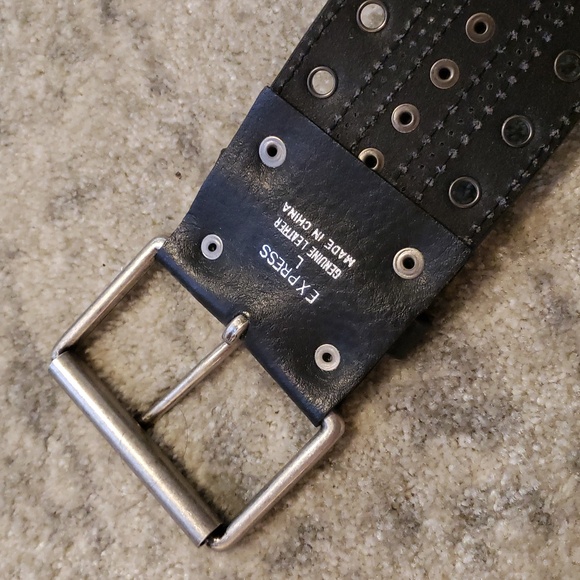 Express Black Studded Belt - Picture 2 of 2